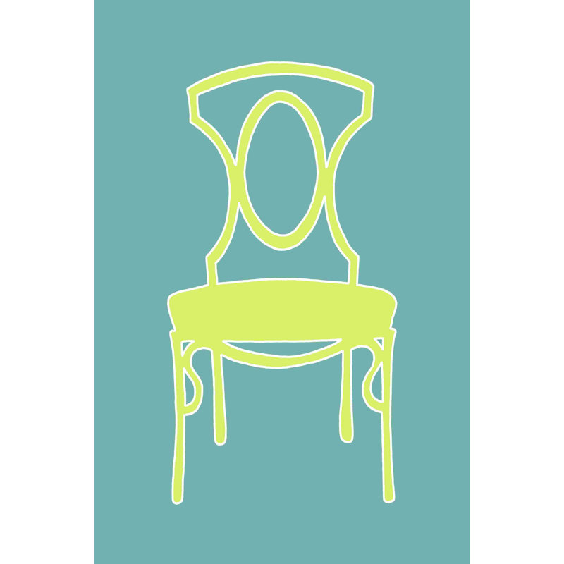 Petite chaise graphique I (U), H 30 po x l 20 po x P 1,25 po