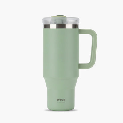 TYESO Vacuum Insulated Tumbler with Straw, 40 OZ