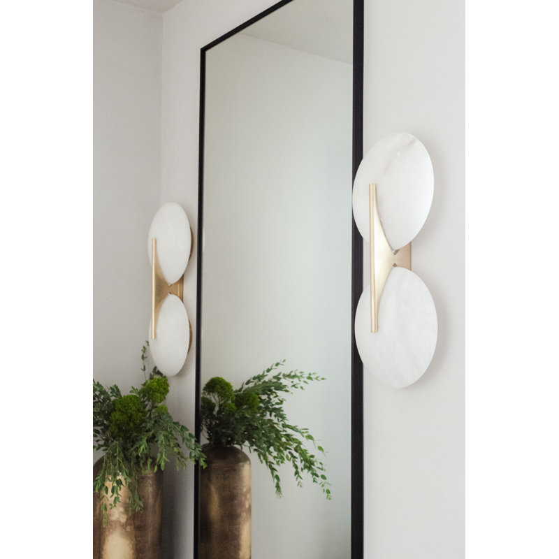 Asteria 2 Light Wall Sconce, Black Brass