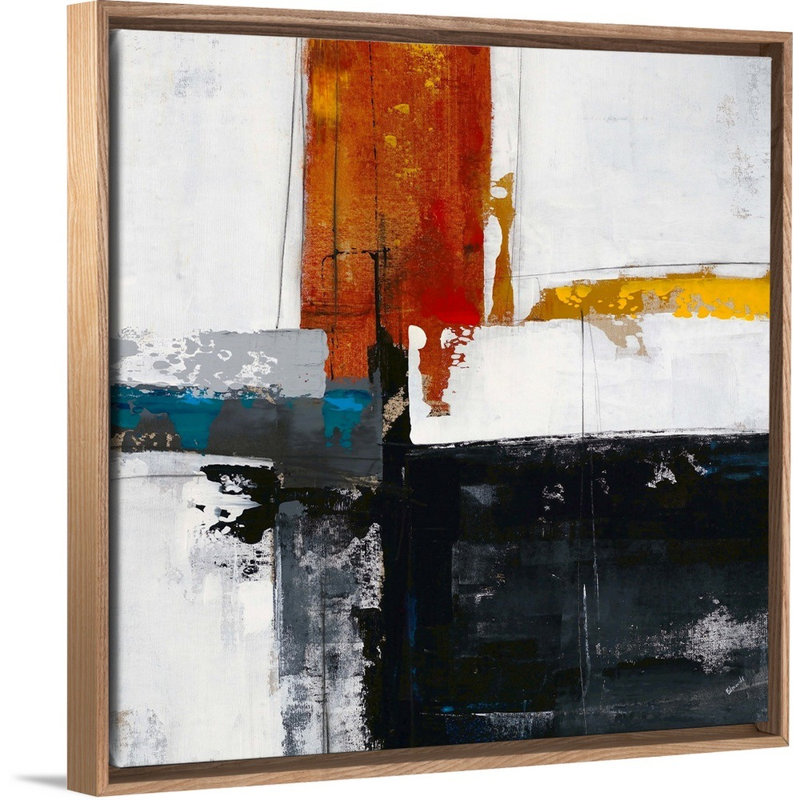 «Stroke of Luck II», peinture sur toile par Sydney Edmunds, H 17,25 po x l 17,25 po, Toile à cadre flottant naturel