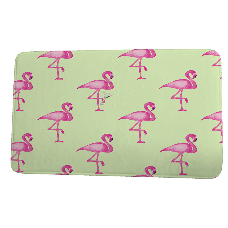 Lyndsey Non-Slip Bath Mat, 17" W x 24" L, Green