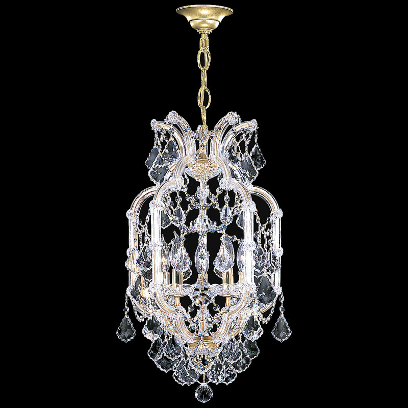 Maria Theresa Grand 5 - Light Pendant, Gold, Swarovski Strass