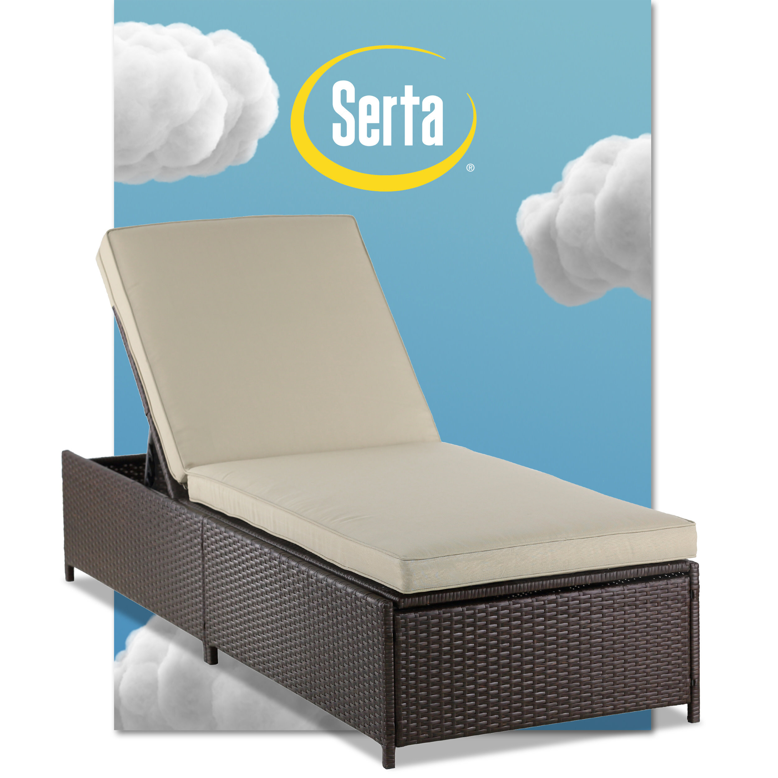 Outsunny Patio Recliner, Outdoor Reclining Chair With Flip-up Side Table,  All-weather Wicker Metal Frame Chaise With Footrest, Cushions : Target