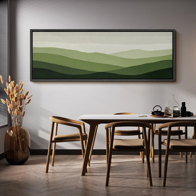 Grande impression sur toile encadrée, impression de paysage abstrait neutre pour décoration murale moderne minimaliste