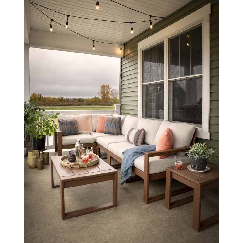 EDGE 5 - Person Seating Group with Cushions, Slate Gray, Natural