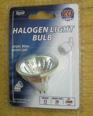 Ampoule halogène gu4/bi-broche, 20 W