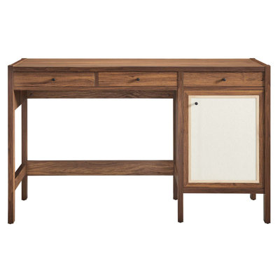 Capri 49" Wood Grain Office Desk In Walnut