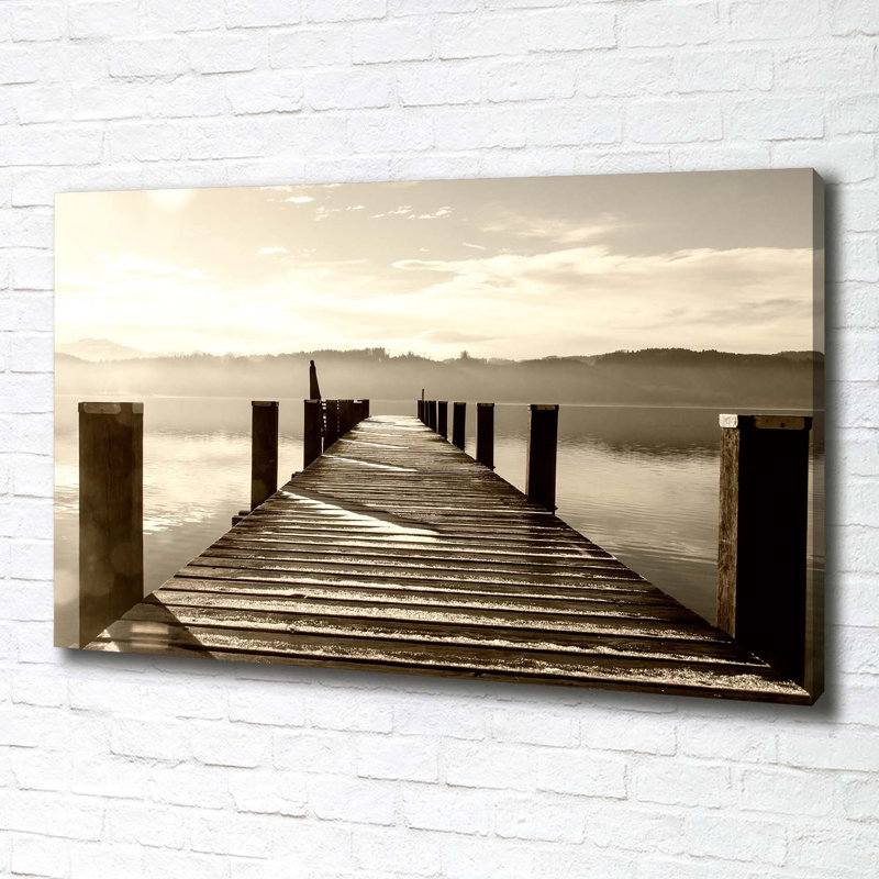 Wooden Pier - Wrapped Canvas Print
