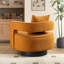 Fauteuil demi-tonneau moderne pivotant avec dossier ouvert-652721202