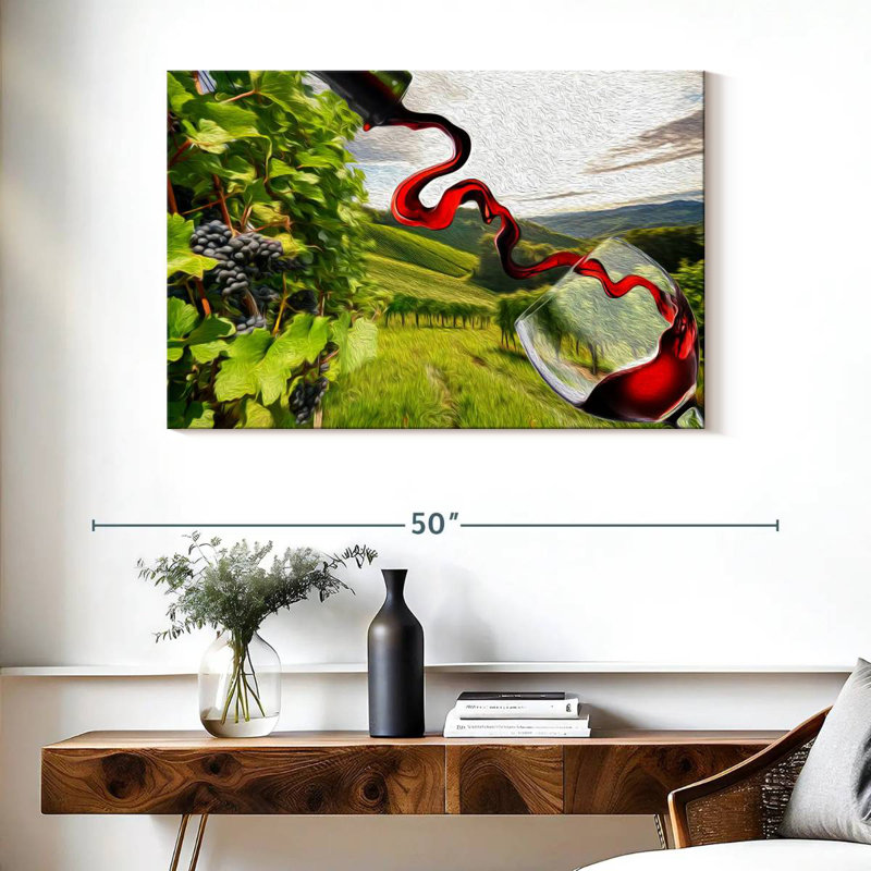 Yarlin Red Wine From Sonoma, 26" H x 39" W