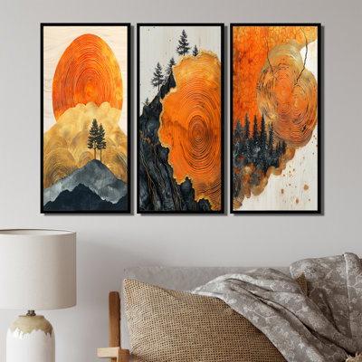 Arbre au lever du soleil dans un champ africain II - Collection d'art mural forêt