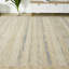 Tapis intérieur moderne en polyester beige / gris Sonu-1208050390