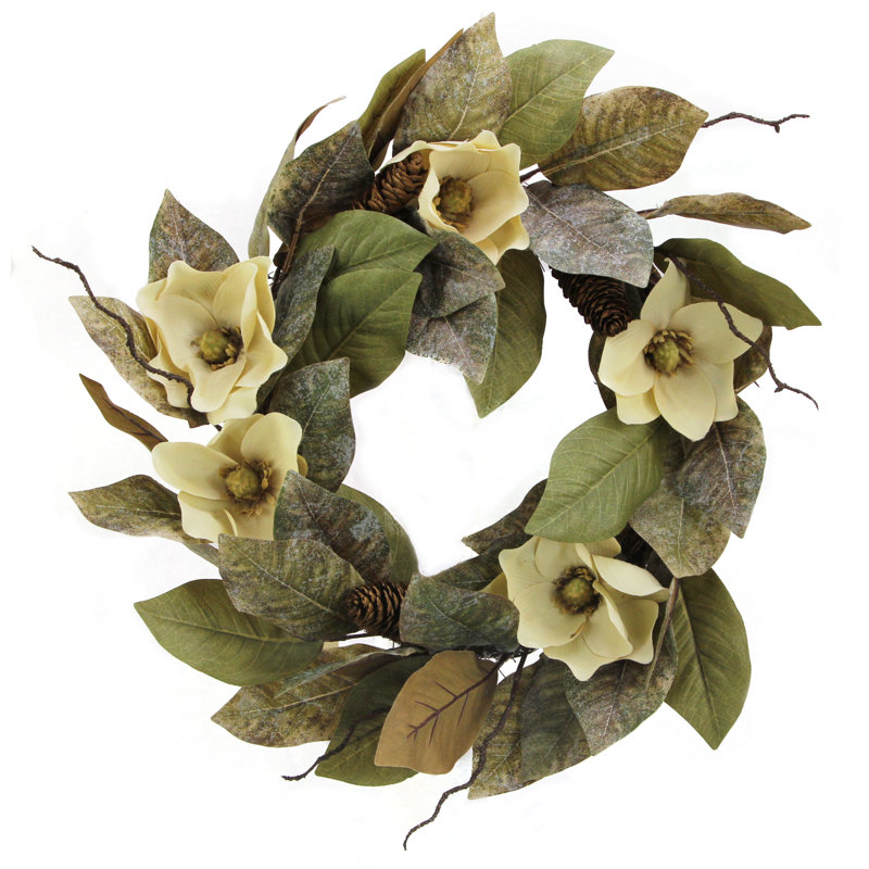 24-inch Artificial Magnolia Pine Thanksgiving Wreaths