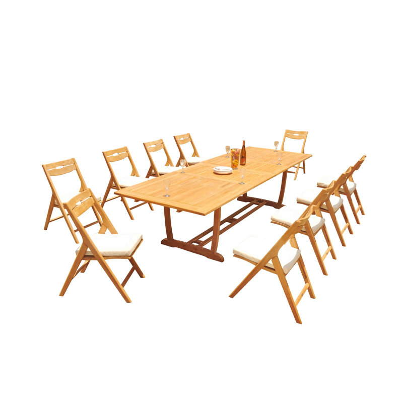 Emmetsburg Rectangular Dining Set, 125" x 43" x 31.5", 8
