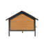 Unique All-Around Iron Frame,Outdoor Large Wooden Cabin House Style Wooden Dog Kennel With Porch