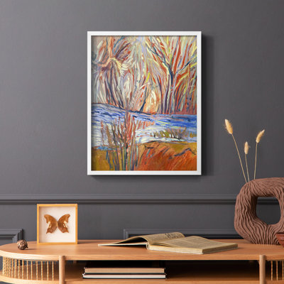 «Cadmium Winter Solstice I», reproduction encadrée - bois massif