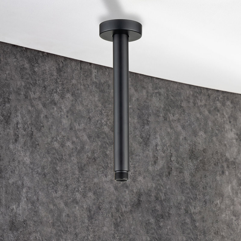 Bras de douche, Noir mat