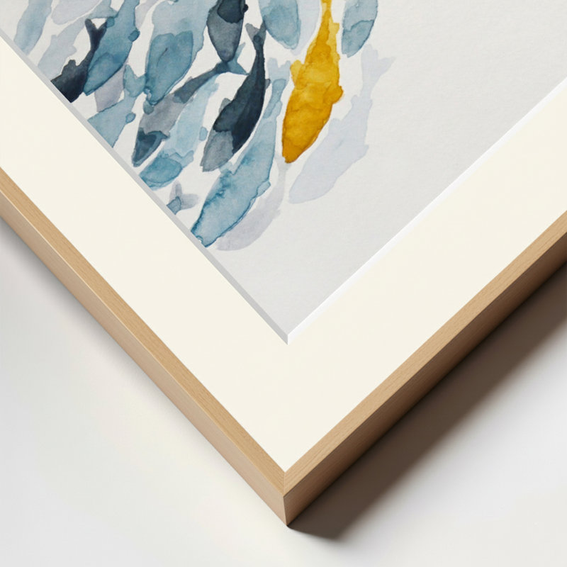 «Goldfish» par Norman Wyatt Jr. - reproduction sur toile, H 40 po x l 60 po, Impression encadrée avec passe-partout, Naturel