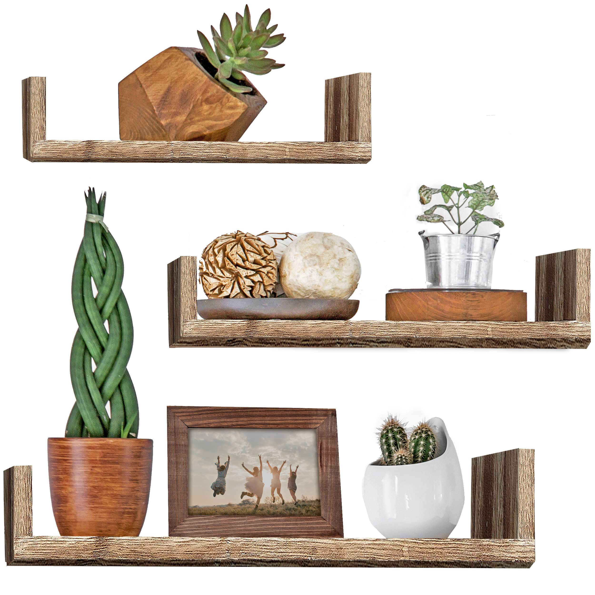 Ayansh 2 Piece Alder Floating Shelf