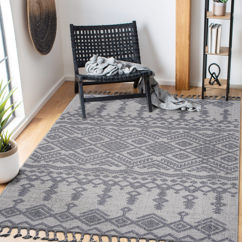 4X6 Loom & White/Gray Area Rug - Traditional Indoor/Outdoor Floor Cover, Stain , Non-Shedding, Pet And Approved, , Easy To Take Care Of Rug, Stain-, Safe For Pets, Simple