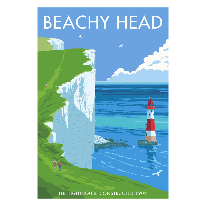 Beachy Head by Stephen Millership - Print, No Frame, 40cm H x 30cm W x 1cm D