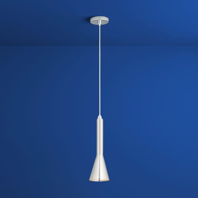 Luminaire suspendu conique 1 lumière Liberty, Chrome poli, Miroir