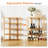 5-Tier Corner Shoe Rack, Bamboo Narrow Shoes Display Shelf Stand Storage Organizer for Entryway