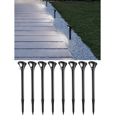 Led Solar Pathway Landscape Light, Motion Sensor, 6500k Pure White