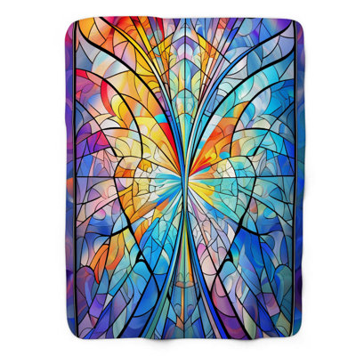 Abstract Glasswork - 1 Piece Premium Sherpa Blanket
