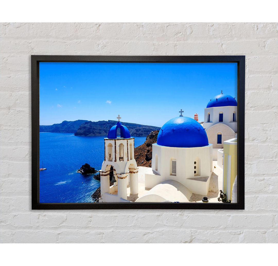 Santorini Wonder - Einzelner Bilderrahmen Kunstdrucke auf Leinwand