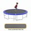 Trampoline d'extérieur durable et stable avec plusieurs caractéristiques de sécurité-112547451