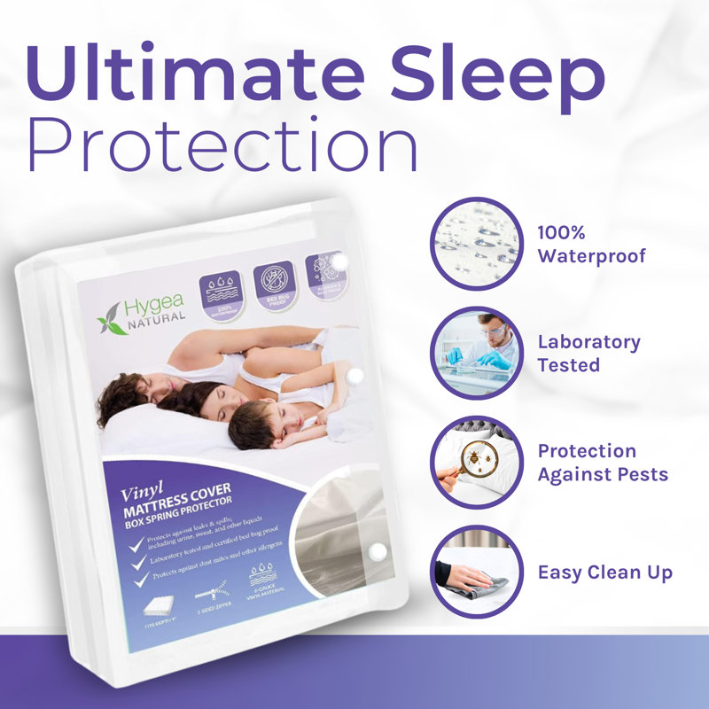 Full Size Waterproof Vinyl Mattress and Box Spring Protector