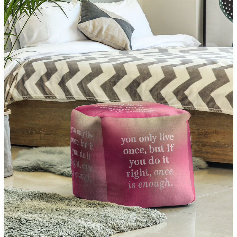 Repose-pieds cube, Lueur rose