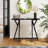 Wooden Black Entryway Table - Narrow Farmhouse Console Table Behind Sofa For Hallway