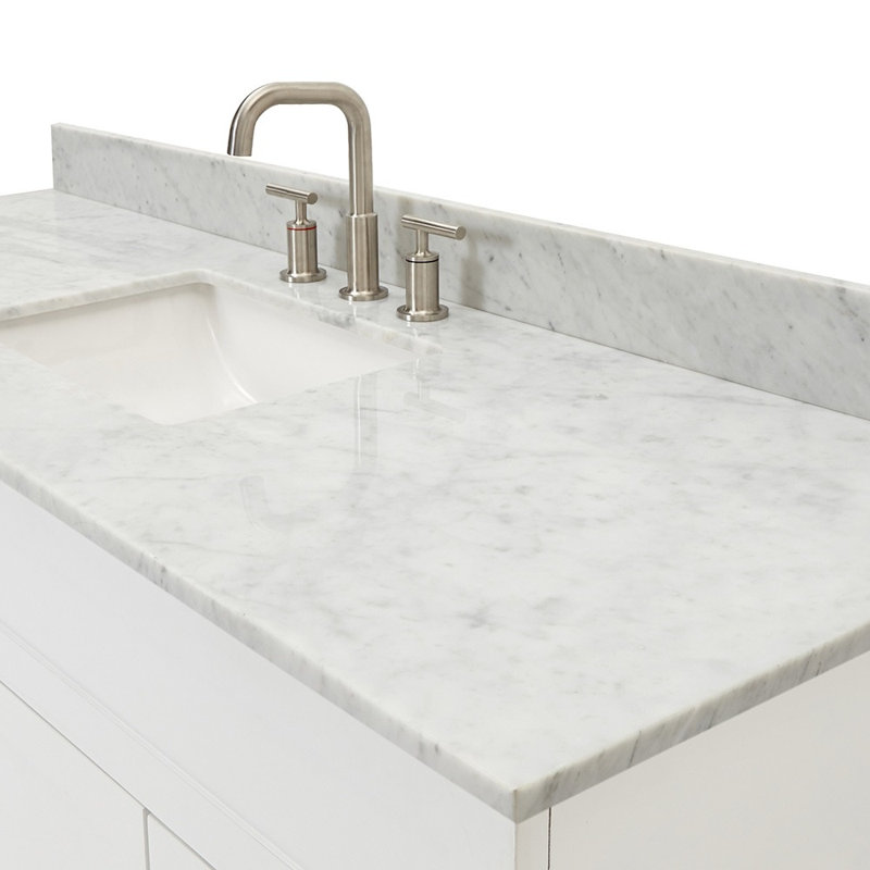 Ensemble de meuble-lavabo simple 61 po Partham, Blanc