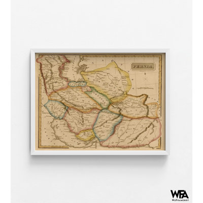 Perse iranienne 1817, ancienne carte de la Perse, impression de carte de l'Iran antique, histoire, décoration murale, bibliothèque murale, décoration de bibliothèque antique, histoire du monde