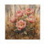 Pivoines dans le champ de blé I - Décoration murale en bois de pivoines - sur bois de pin naturel-433229747