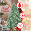 Arbre de Noël bleu avec pointes Pe + Pvc - arbre unique avec branches à charnières, assemblage facile, support en métal stable, décoration des Fêtes accrocheuse-1866554418