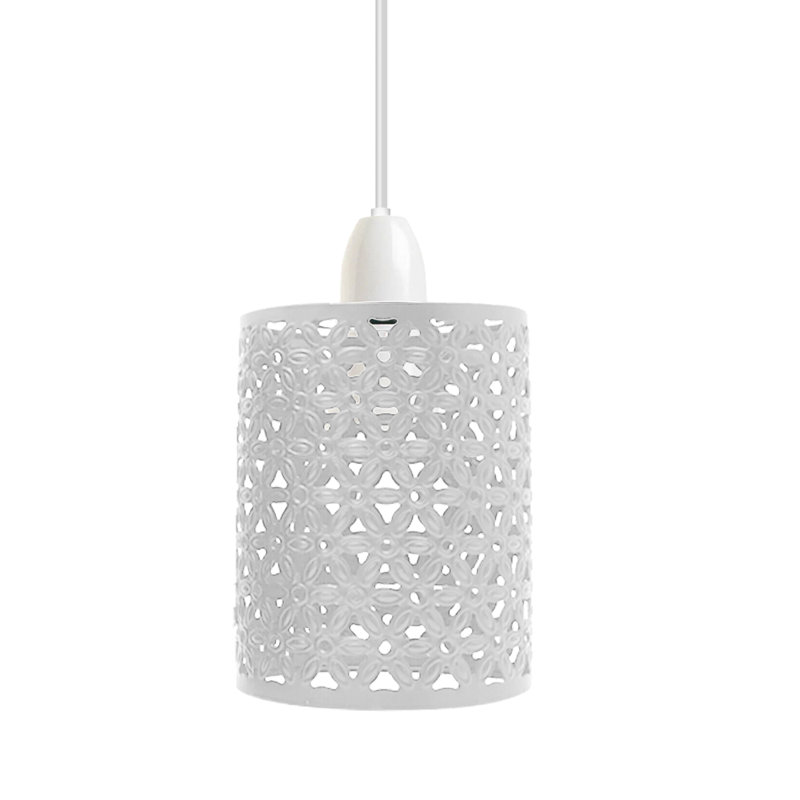 13.5cm H Metal Drum Lamp Shade ( Uno ), White