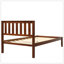 Structure de lit simple en bois massif noyer