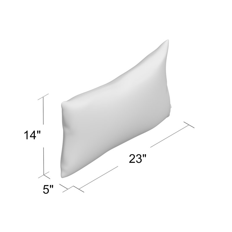 Coussin lombaire, H 14 po x l 23 po x P 5 po
