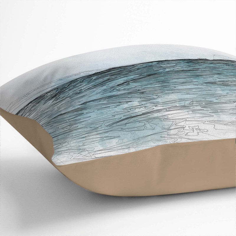 Square Throw Cushion, 40cm H x 40c m W x 15cm D, Stone