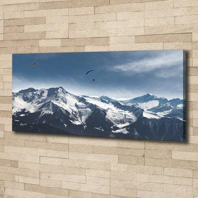 Paragliding Alps 1 Piece Wall Art on Canvas