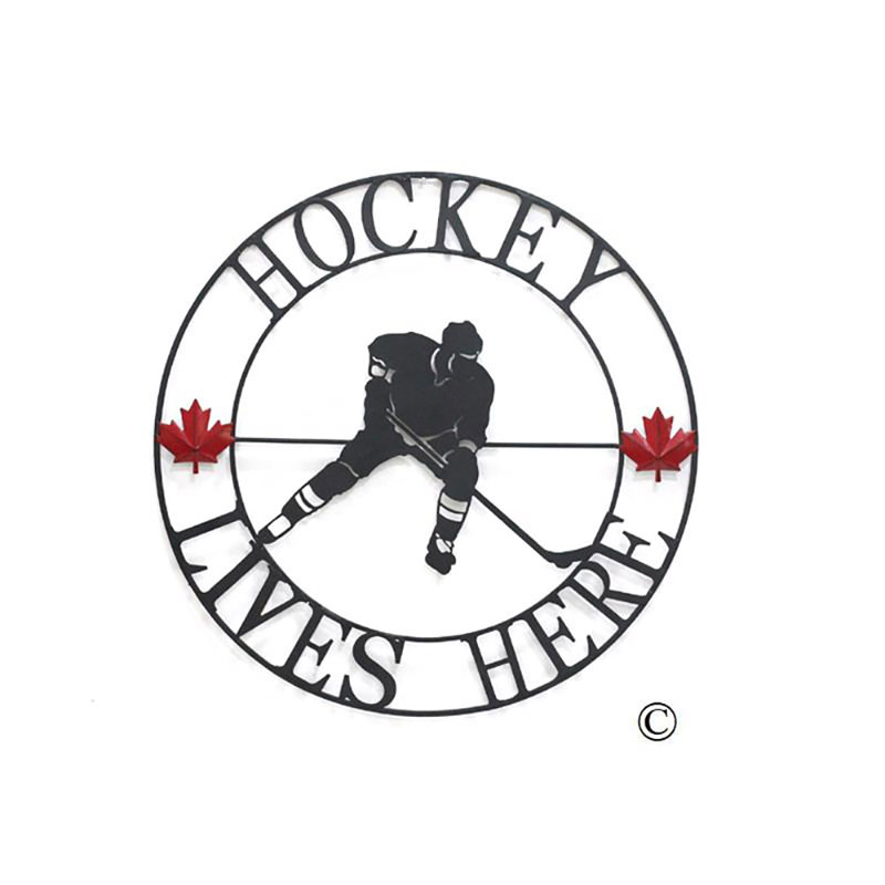 Décoration murale « hockey lives » circle here