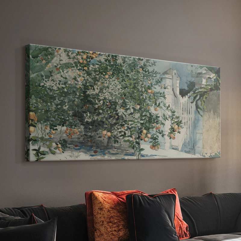 Botanical Series-CDLIV- Toile tendue avec châssis - Prêt à accrocher, H 24 po x l 48 po