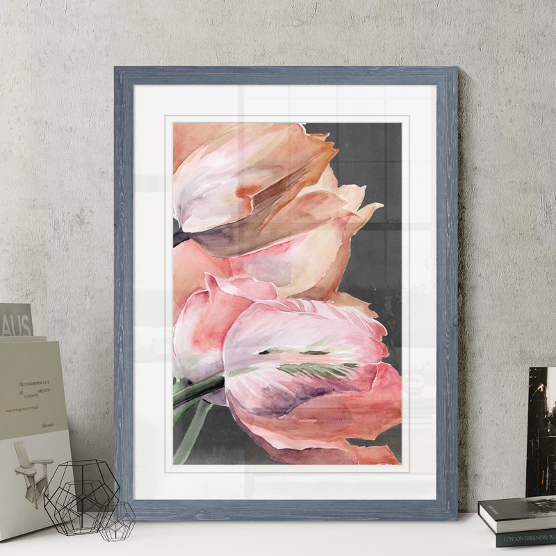 « pastel perroquet tulipes iv » par paul cezanne-photo-cadre, reproduction d’art, H 30 po x l 22 po x P 1,25 po