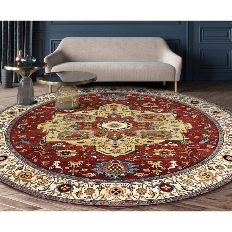 Hand Knotted Wool Oriental Area Rug, Round 10'