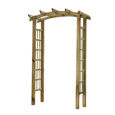 Monterey 134cm W x 72cm D Solid Wood Arbour in Natural