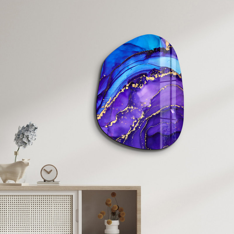 Wall Decor on Tempered Glass, 88" H x 68" W x 0.4" D