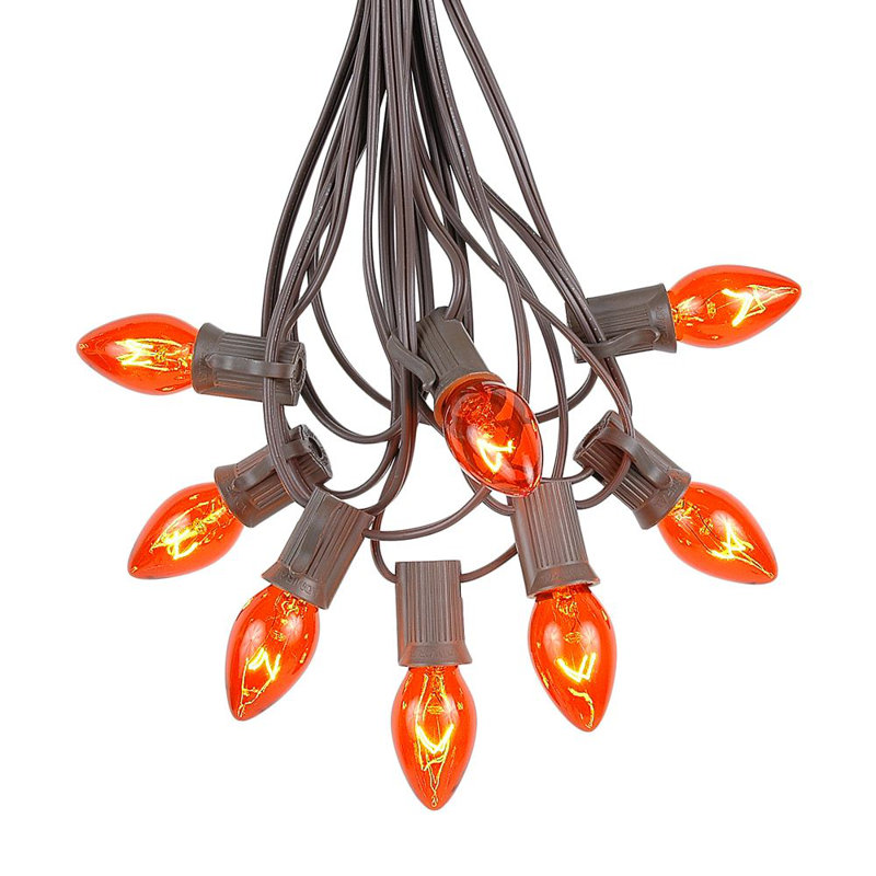 Guirlande de Noël 25 lumières, Ambre